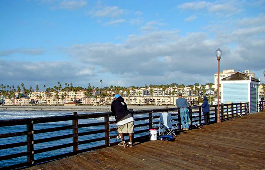 Fishers on the pier